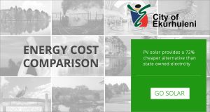 PV Solar versus Ekurhuleni electricity